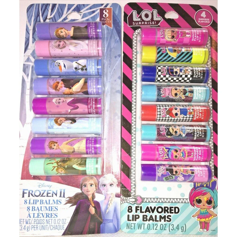 Disney’s Frozen ll And LOL Surprise Lip Balm. 8 Pack Assorted Flavors. 2 Pk
